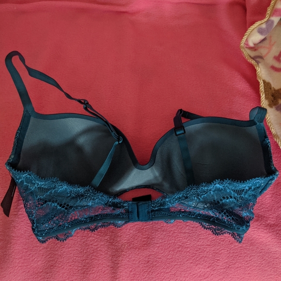 Calvin Klein Push-Up Turquoise/Blue Lace 32D - Picture 4 of 4